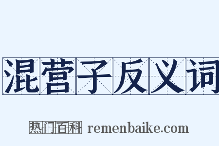 混营子反义词是什么意思的图片